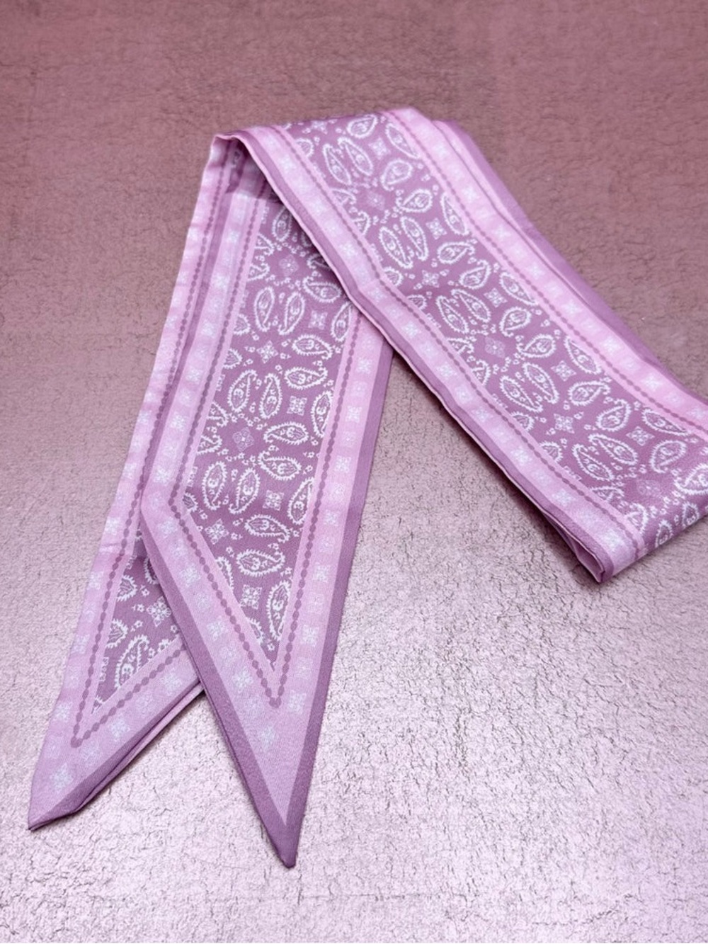 Bag Scarf - Pink Paisley
